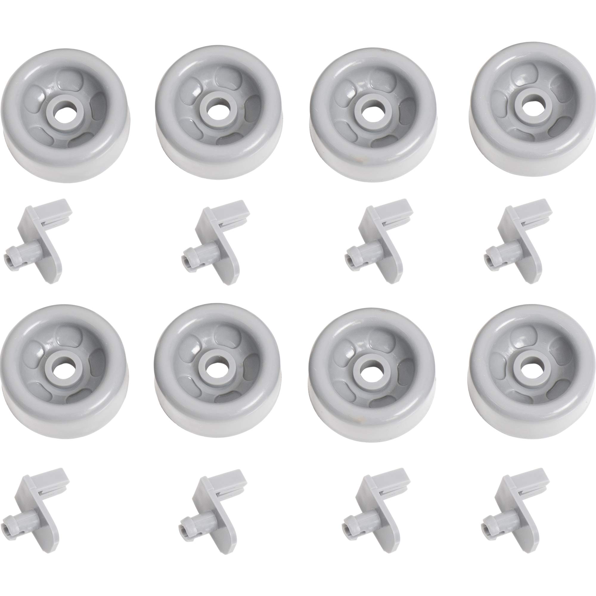 Ultra Durable WD35X21041 Dishwasher Lower Rack Roller And Axle Kit Replacement by Blue Stars – Exact Fit For GE Dishwashers – Replaces WD12X10261 WD12X10107 WD12X10136 WD12X10277 - PACK OF 8