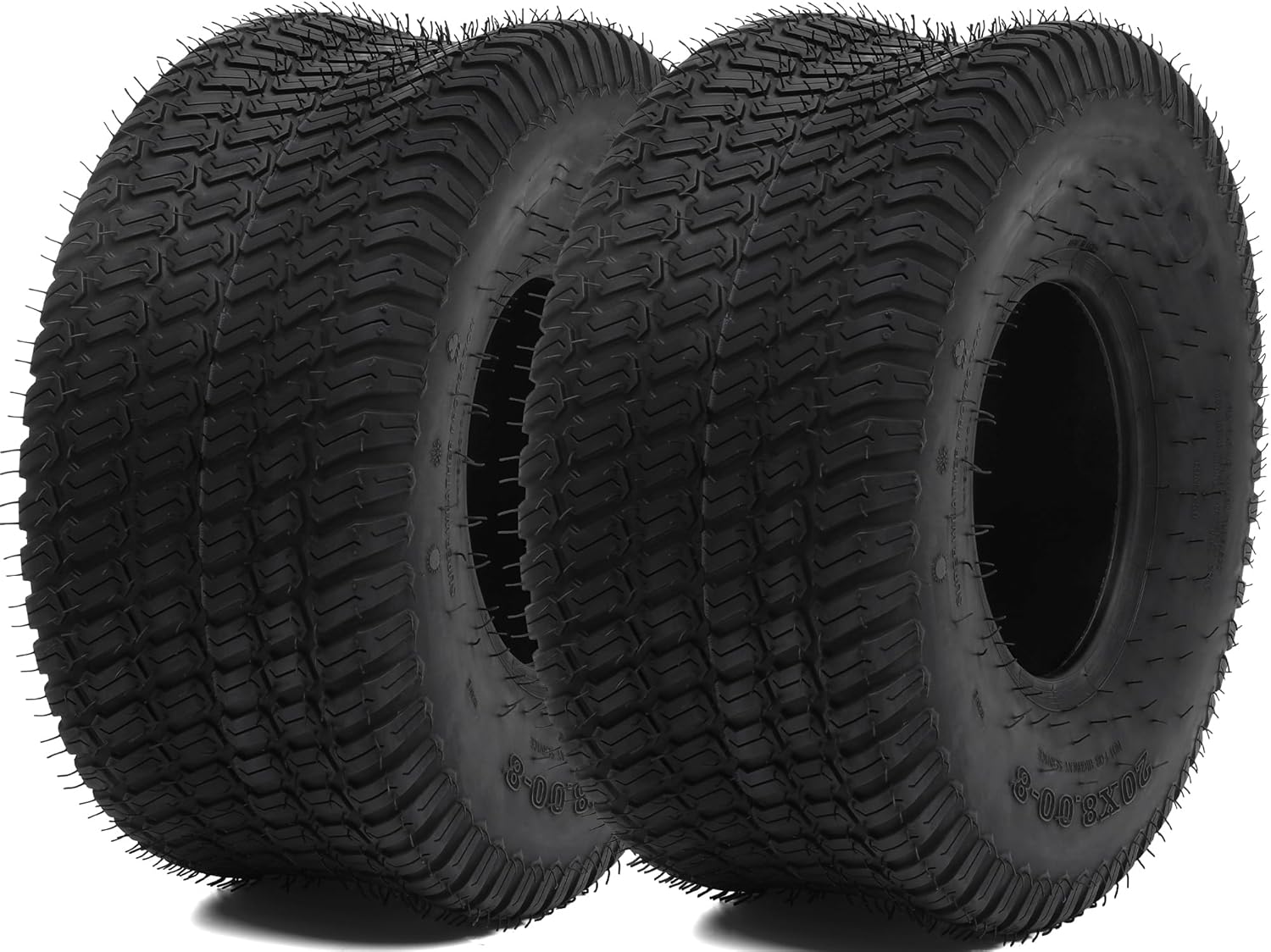 YITAMOTOR 20x8-8 Lawn Mower Tires, Suitable for Lawnmowers, Motorcycles, Garden Tractors, Golf Carts, and Farm Equipment, 4Ply, Set of 2