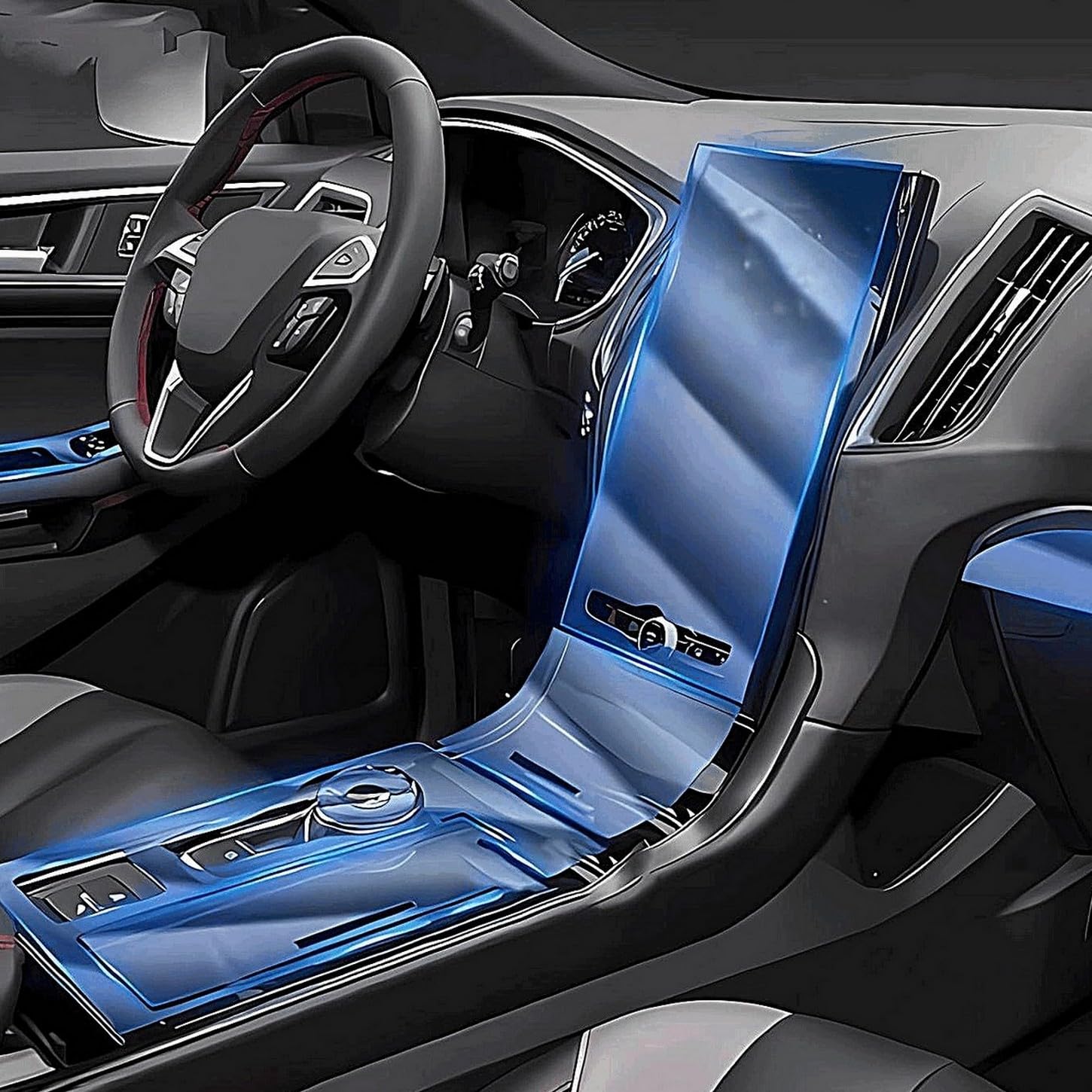 Film de protection tpu Ford Edge protection voyage famille console