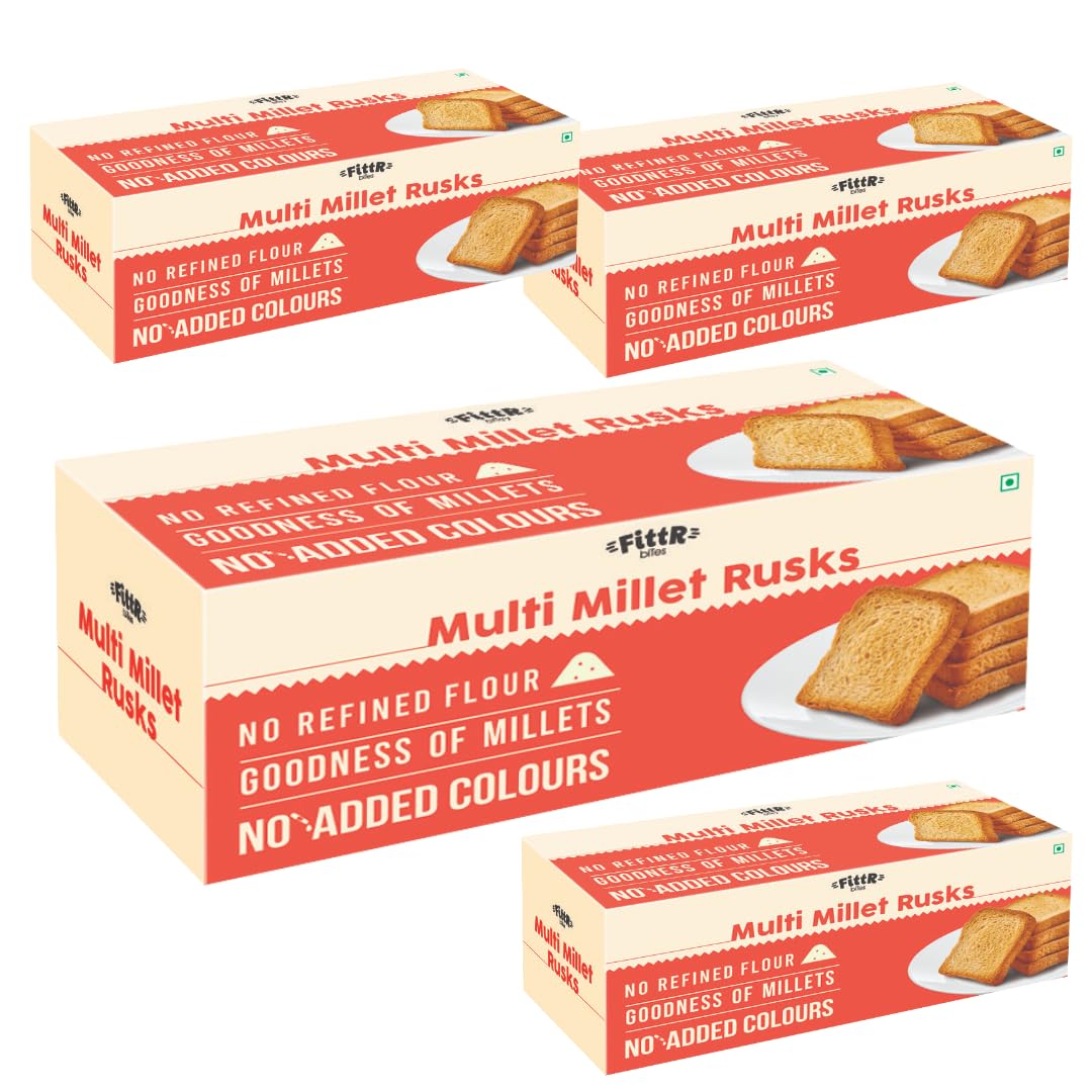 See full amazon price history chart for FittR Bites Multi Millet Rusk Multigrain, pack of 4, 440 gms FittR Bites Multi Millet Rusk Multigrain, pack of 4, 440 gms (B0CP9JL4B3) Amazon Price History, Amazon Price Tracker
