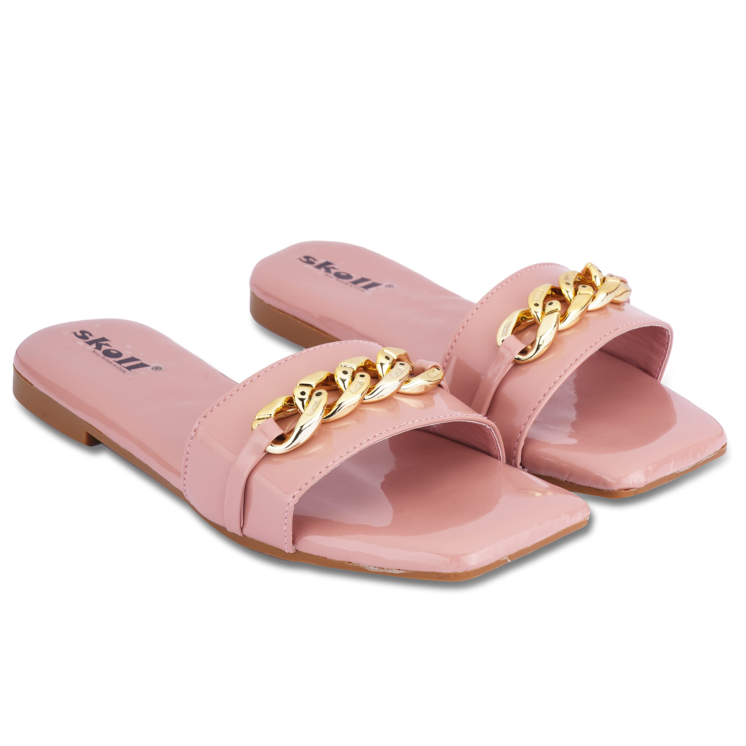 SKOLL women sandals stylish fashion flat (Pink, numeric_6) (B0B2139KQR) Amazon Price History, Amazon Price Tracker