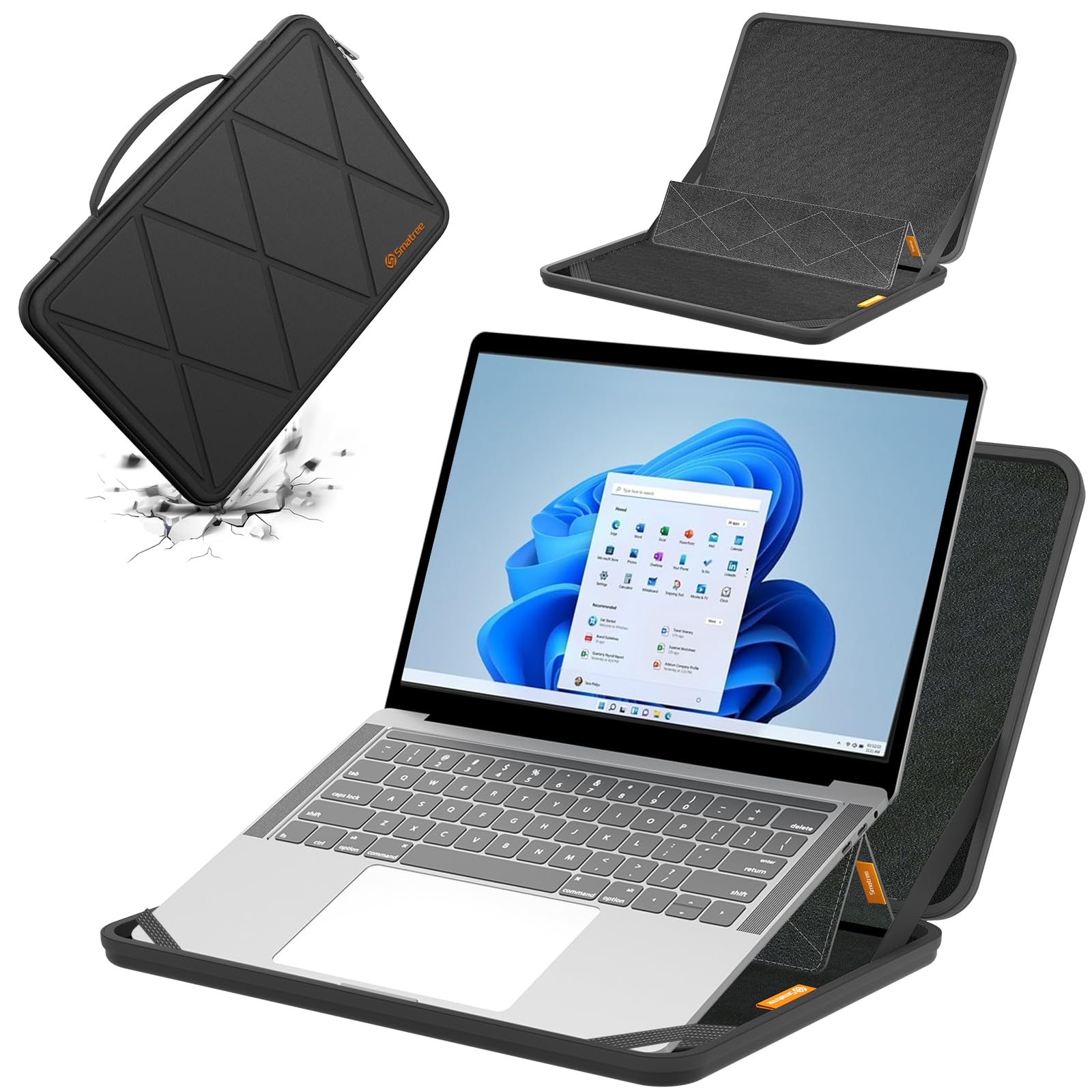 Smatree MS82 Funda Protectora rígida de EVA con Soporte Compatible para 15,6 Pulgadas Lenovo ThinkPad L15 Gen 4,ThinkBook 15p/15 Gen 3/4, IdeaPad 1/1i/3i/3/5/5i/Slim 3i/Slim 3,V15/LOQ Essential Gen 9