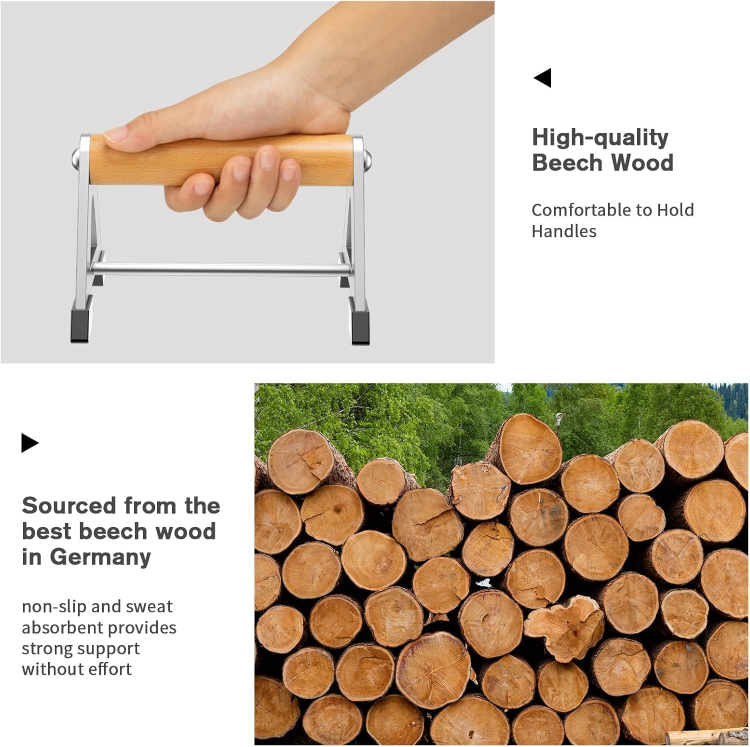 Push Up Stand, Pushup Handles for Strength Training, Heavy-duty Stainless Steel Push Up Bars Gym Exercise Equipment, Hold Up to 500lbs, 1 Pair