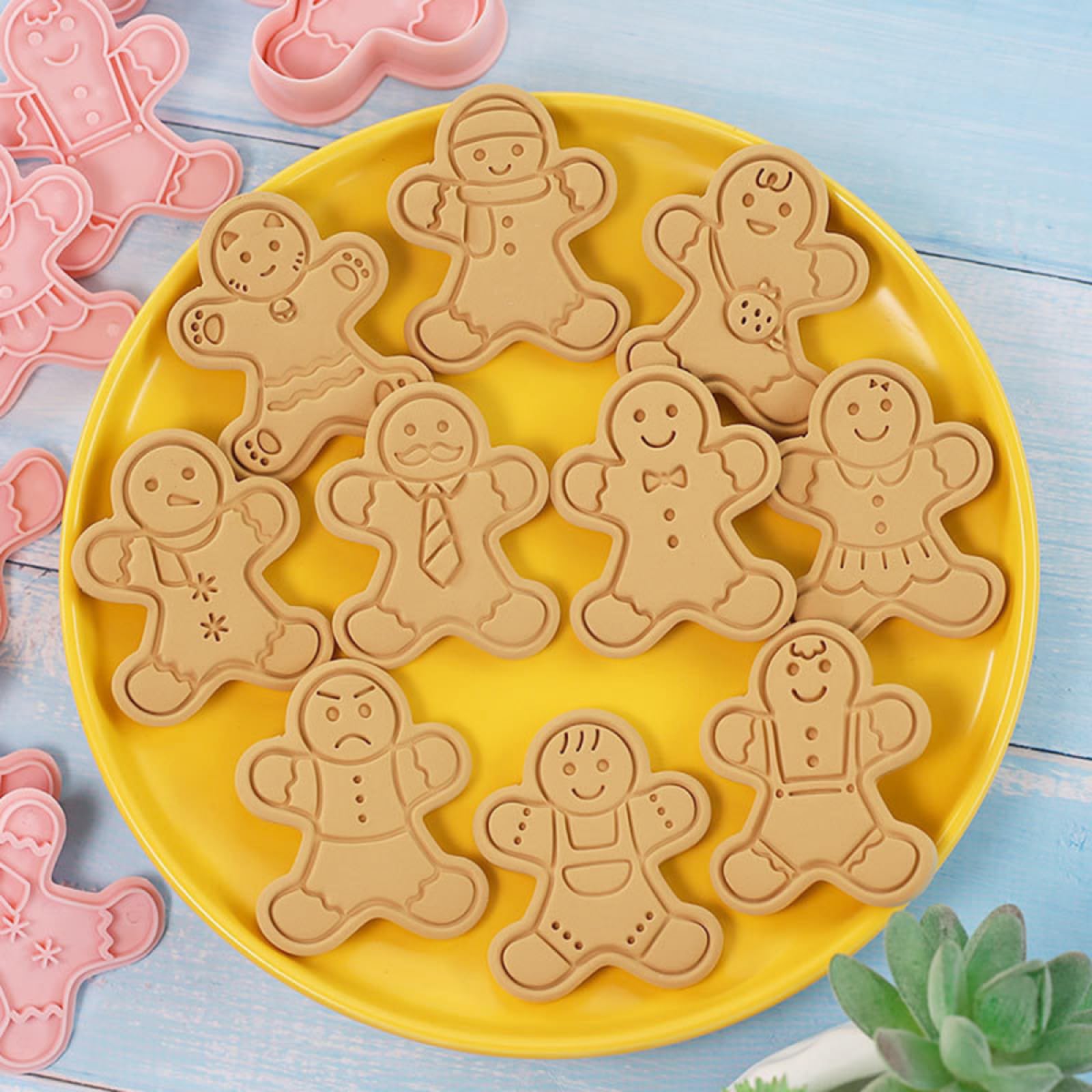 Set di 5 formine per biscotti a forma di omino di pan di zenzero
