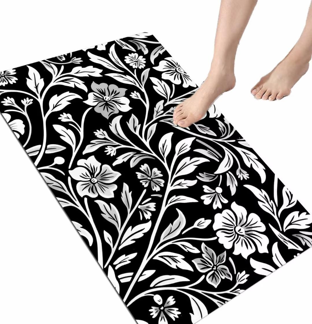 Tapis de bain en pierre végétal 47x71 pouces antidérapant