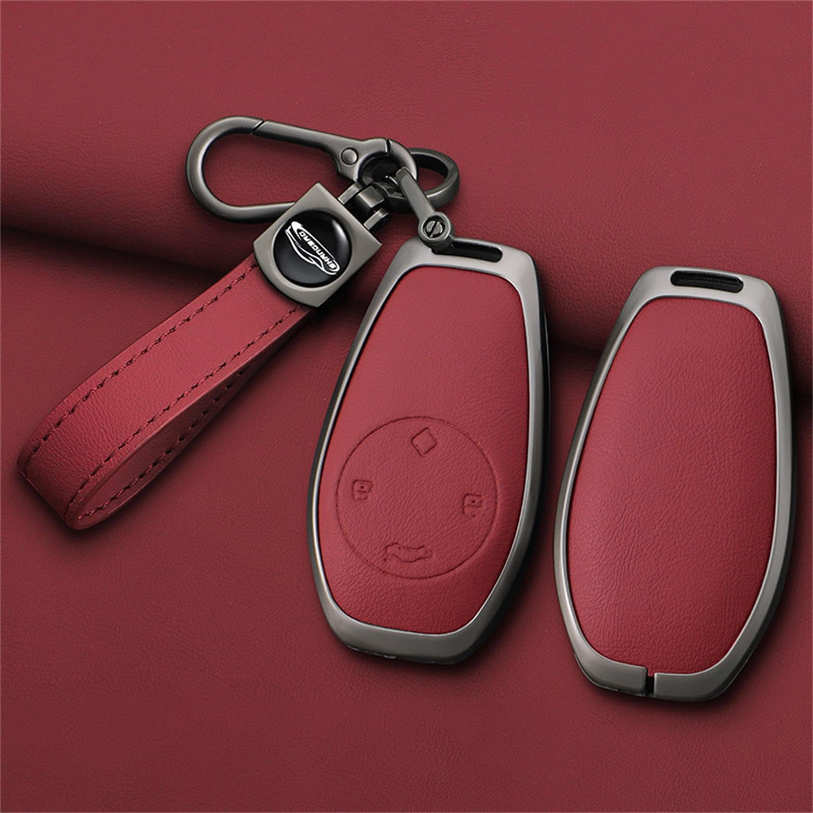 Coque En Cuir Pour Clé Leapmotor T03, S01, C11, Etc. - Bleu, Marron, Noir, Avec Porte-clés