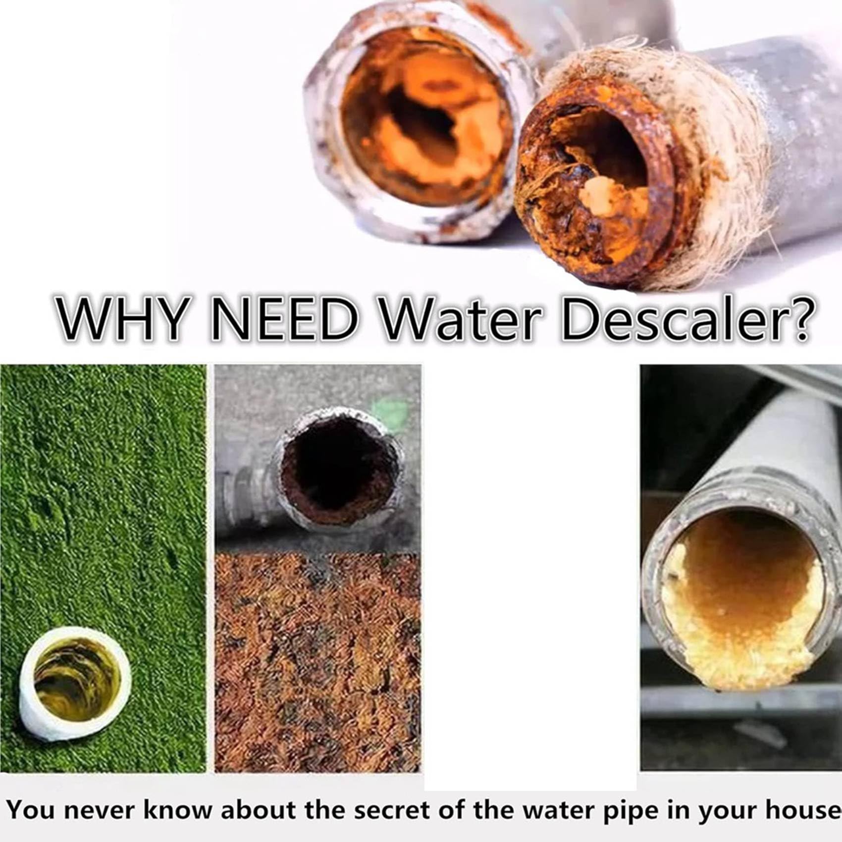 2 sistemas electrónicos de descalcificación de agua, alternativo sin sal para toda la casa, reduce los depósitos de cal, enchufe de la UE
