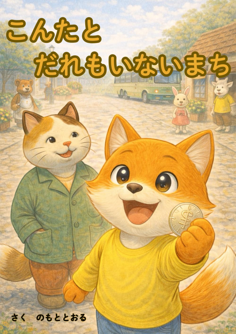こんたとだれもいないまち (こんたの金融教育絵本)