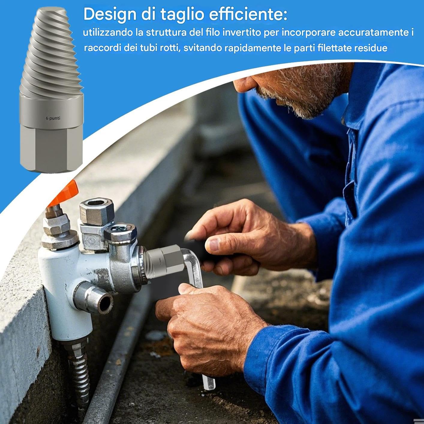 Strumento Estrattore Tubi Rotti | Estrattori per Tubi Rotti in Acciaio Resistente | Utensile Antiscivolo per Rimozione Valvole Angolari e Rubinetteria