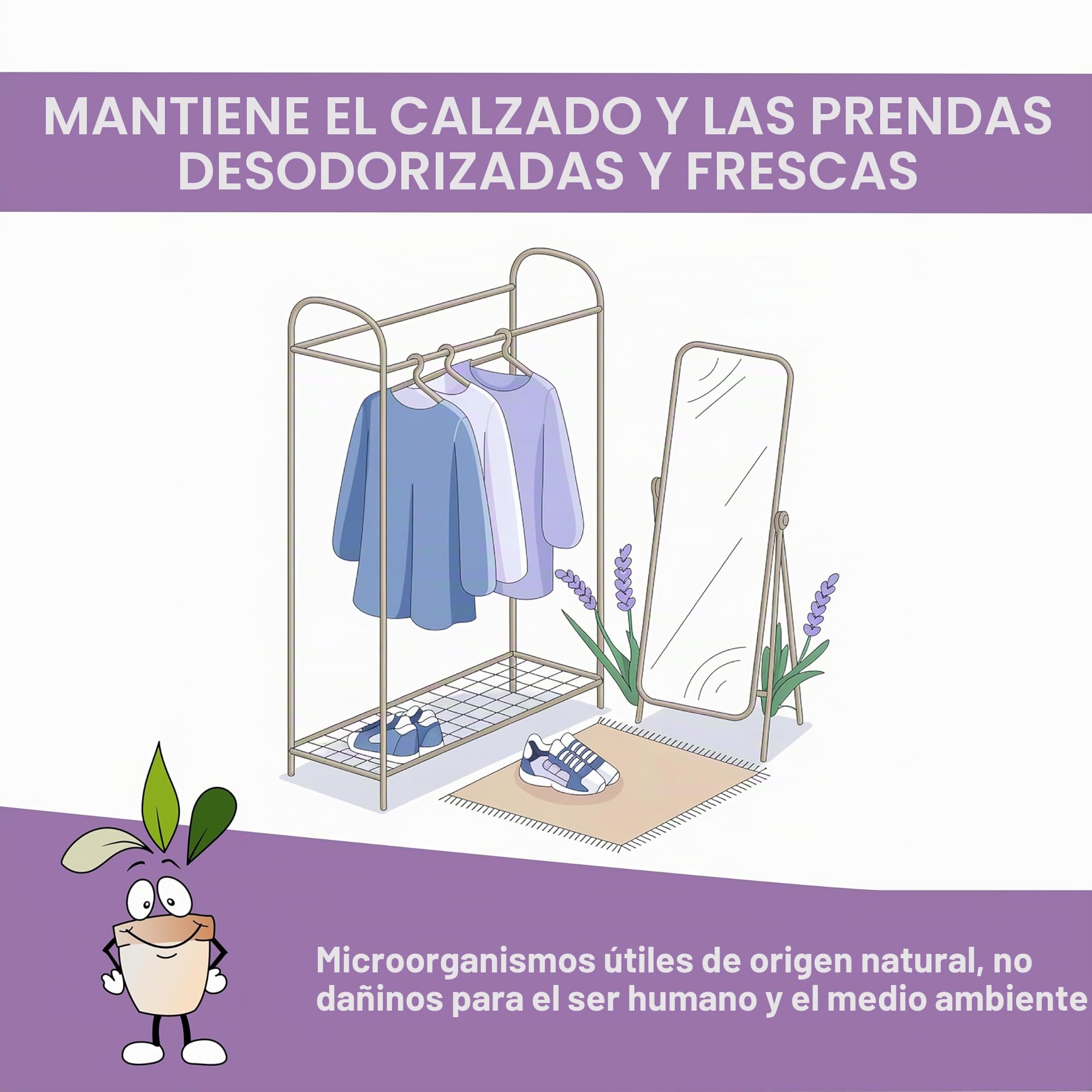 PureAir, Spray 750 ml - Elimina los olores, la orina de los colchones y las manchas de sudor en la ropa, tejidos, zapatos y equipos deportivos - Activador orgánico