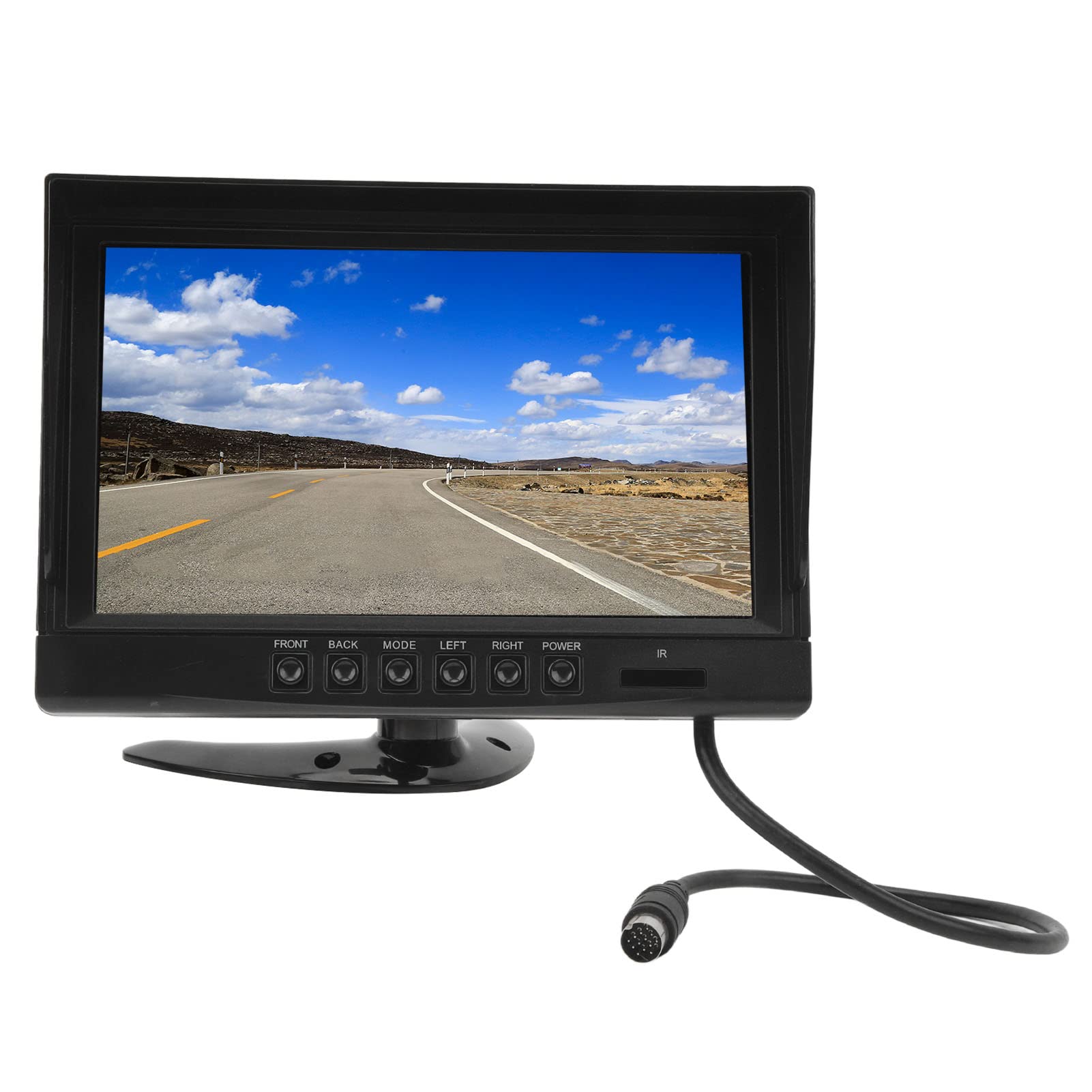 Monitor de cámara de respaldo IPS HD de 9 pulgadas con entrada de video de 4 vías, visión trasera y pantalla de marcha atrás para camiones, caravanas, remolques y automóviles de pasajeros