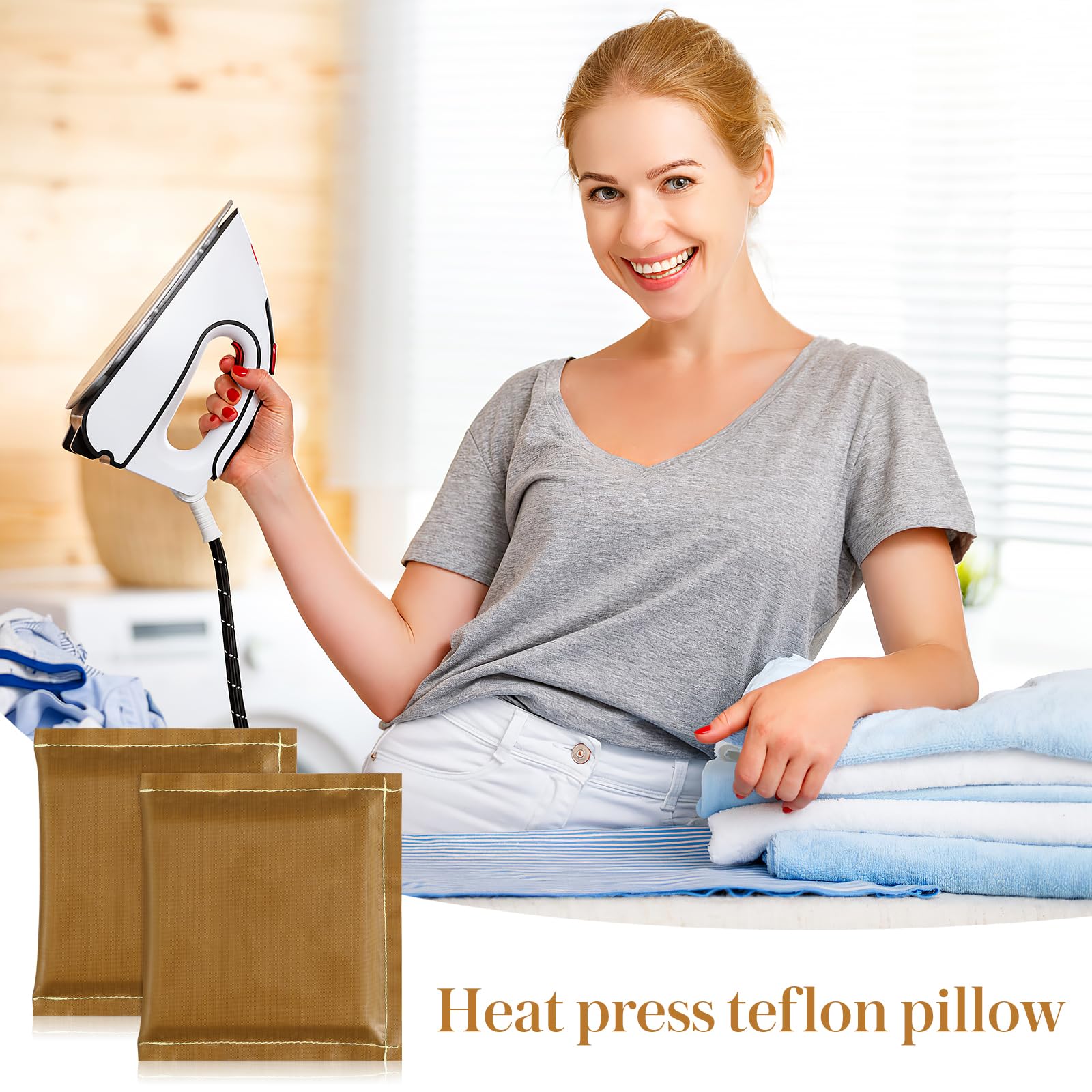 Healifty 2pcs Press Pillow 5 X 5 Inch Coffee Pillow for Heat Projects Reusable Resistant Transfer Pads for Ironing Applications