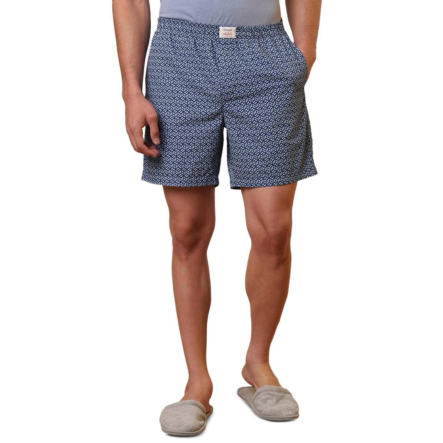sleepz by raymond Men Flat Front Regular Fit Print Pattern Pure Cotton Boxer-picture-19