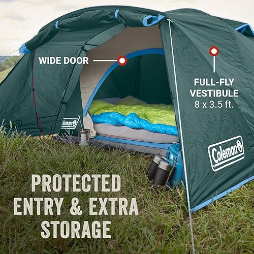 Miniatura 3 de Coleman Skydome Tent with Full-Fly Weather Vestibule, Weatherproof 46 Person Tent Sets Up in 5 Minutes & Protects from Water, 20% More Headroom Than