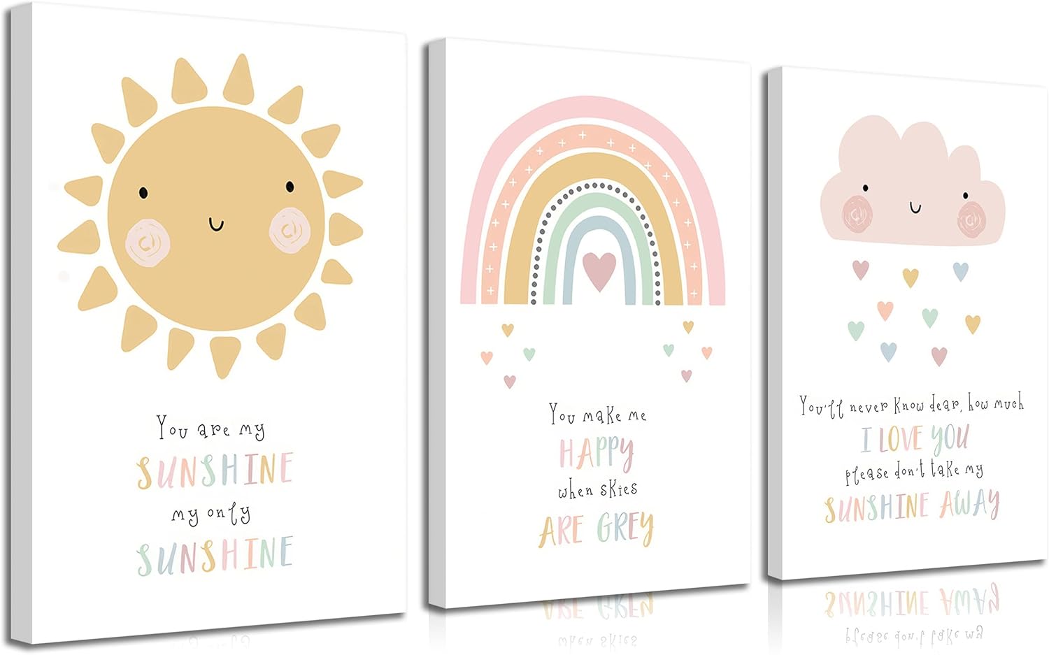 3Pcs Forest Elk Canvas Wall Art Country Farmhouse Wall Decor Picture Woodland Animal Poster Print for Living Room Bedroom Farmhouse Ranch Home Decor Ready to Hang