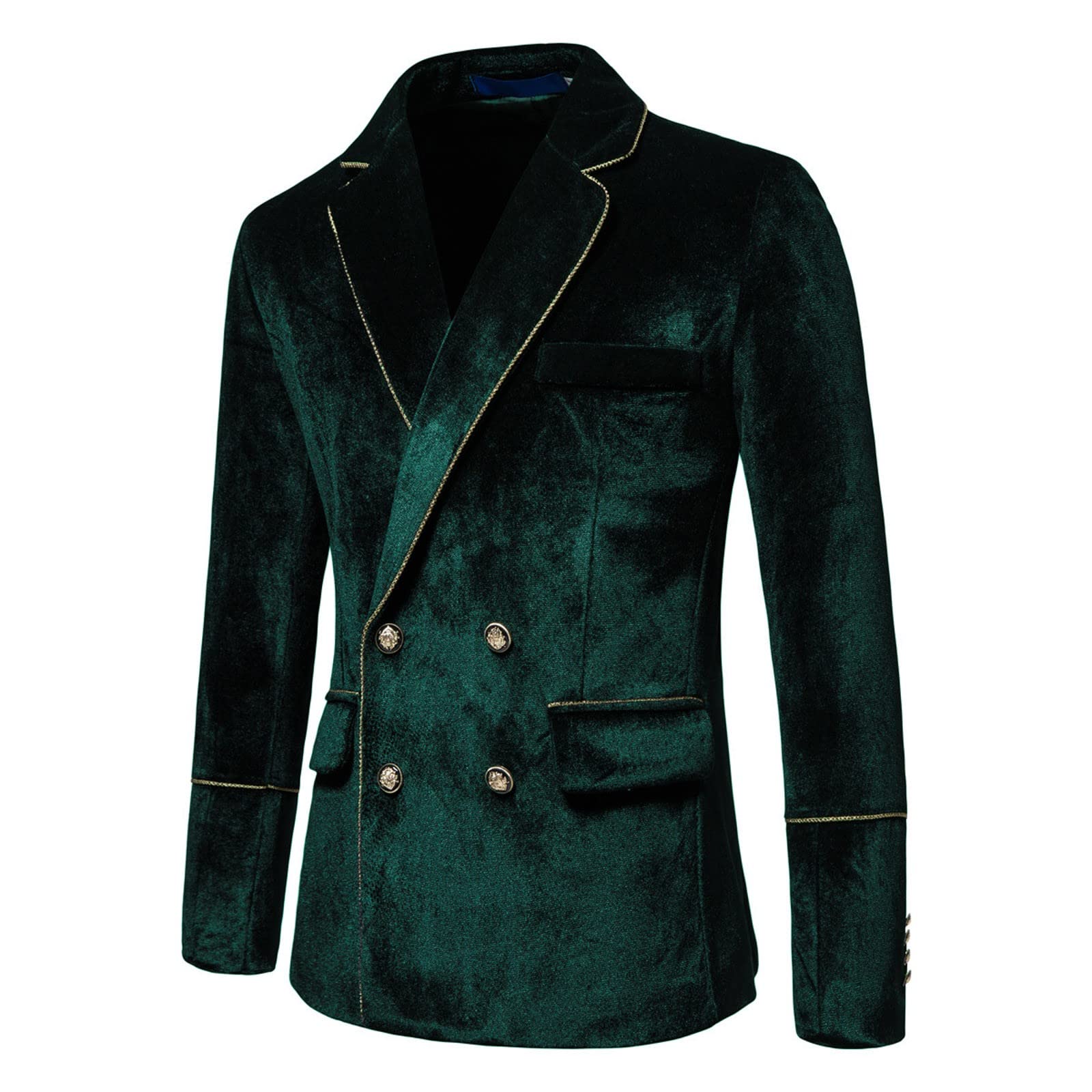 Generisch Herren Winter Mode Casual Anzüge Samt Schlank Zweireihig Einfarbig Abendkleid Groomsmen Anzug
