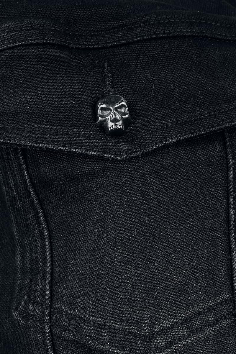 Rock Rebel by EMP Hombre Sudadera con botones negra y gris