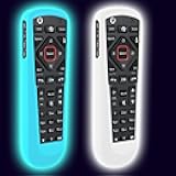 2 Pack Cover for Dish Network Remote, Case for Dish TV Remote Control 52.0/54.0 Replacement, Silicone Skin Sleeve Glow in The Dark Blue White