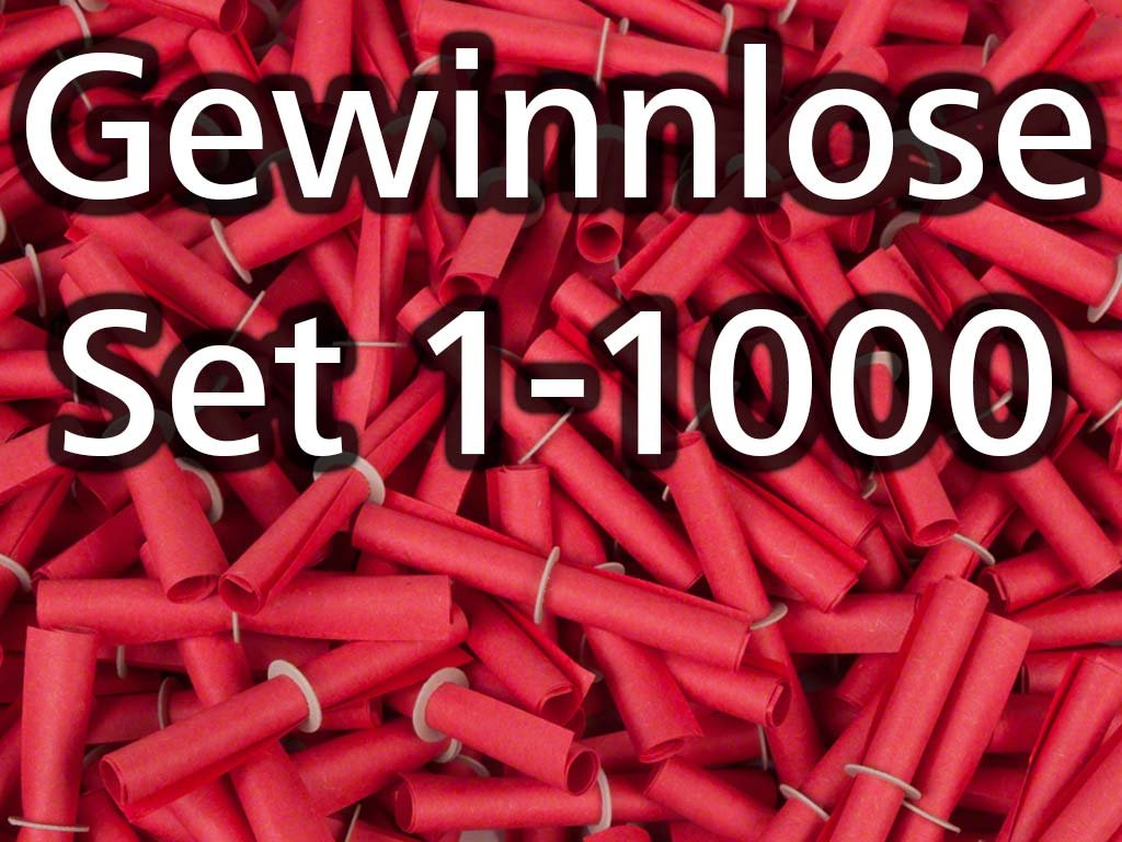 Röllchenlose rot, Set 1-1000