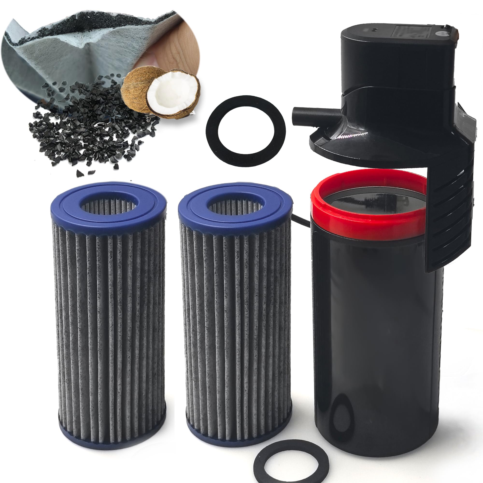 PurifyLogix 4PCS Upgraded Activated Carbon Micron Cartridge Replacement for Marineland Magnum Polishing Internal Canister Filters (ML90770), 2