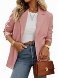 Womens Casual Knit Blazer Long Sleeve Open Front Blazers Stretchy Work Office Suit Jackets with Pockets