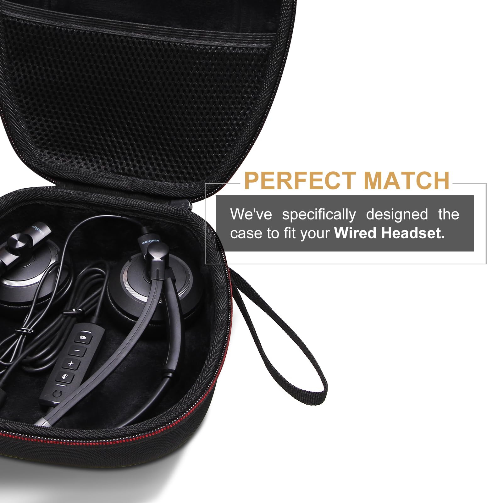 Housse De Rangement Pour Casque - Compatible Logitech H390, Zone 300, H111, H340, EKSA, Jabra... - Taille 20x19x6.7 Cm - Rose