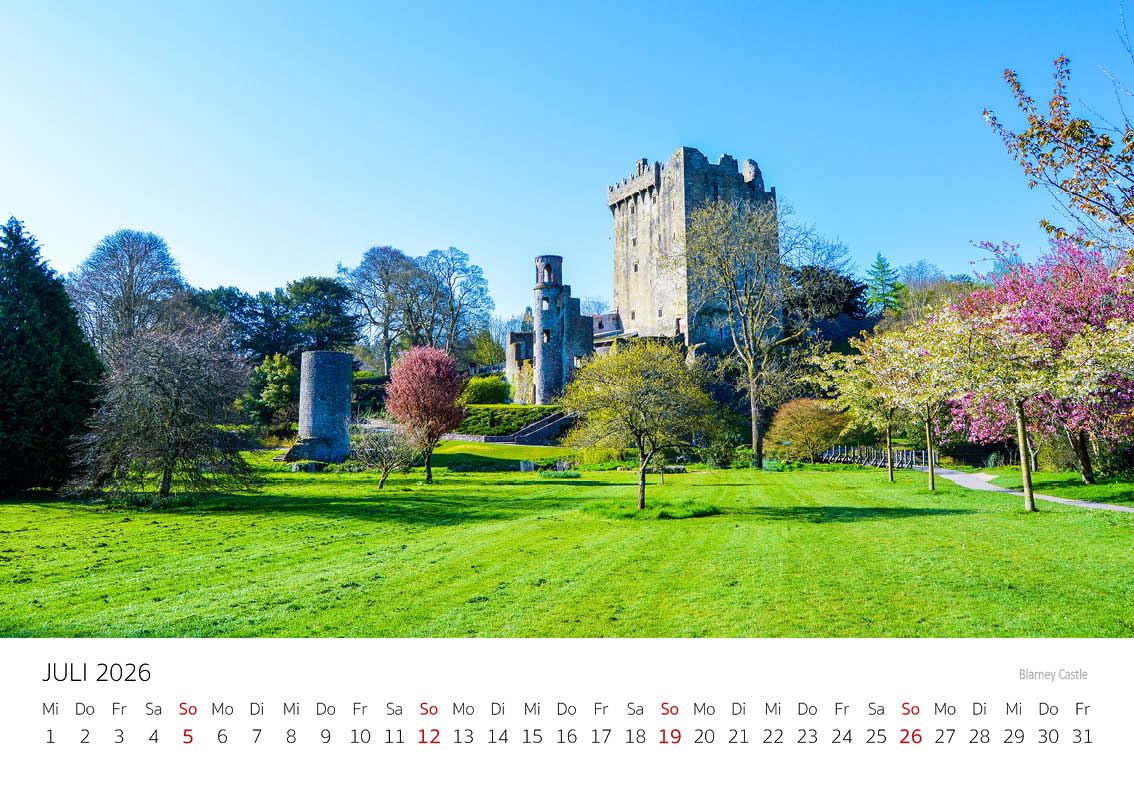 Edition Seidel Premium kalender Ierland 2025 formaat DIN A3 wandkalender Europa Ierland Dublin groen eiland zee nationaal park
