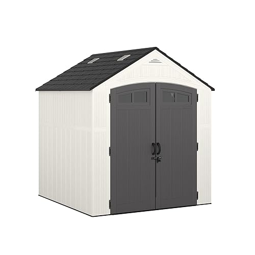 Suncast Ridgeland All-Weather Outdoor 7' x 7' Storage Shed with
