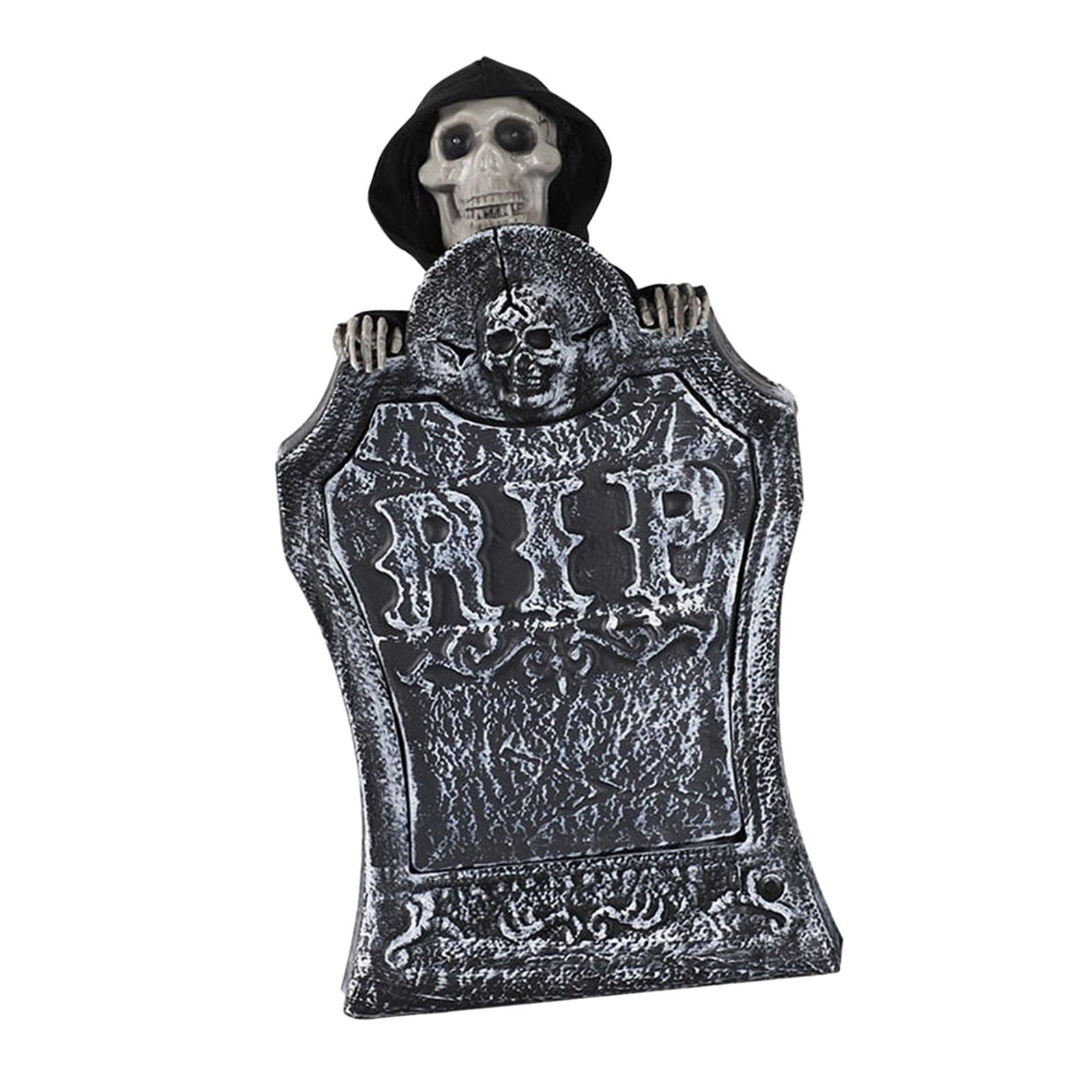 Pierre tombale illuminée Halloween panneau 48 cm pour décorer la pelouse