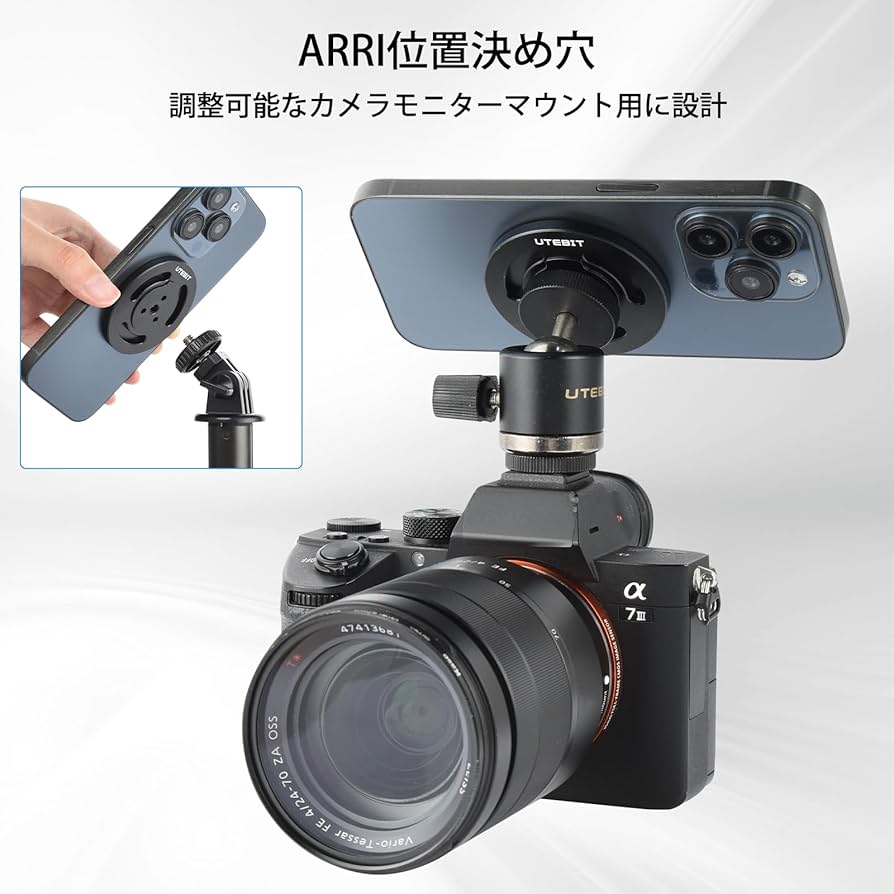 ZSA Voyager マグネット式三脚マウント+UTEBIT クリップ 雲台 UTEBITのクリップ型ミニ三脚が便利すぎる！1つ持っておくと