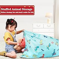 Vista 23 de Jorbest Almacenamiento de puf de animales de peluche, bonita construcción para niños y adultos, fundas de terciopelo de lujo para puf solo sin