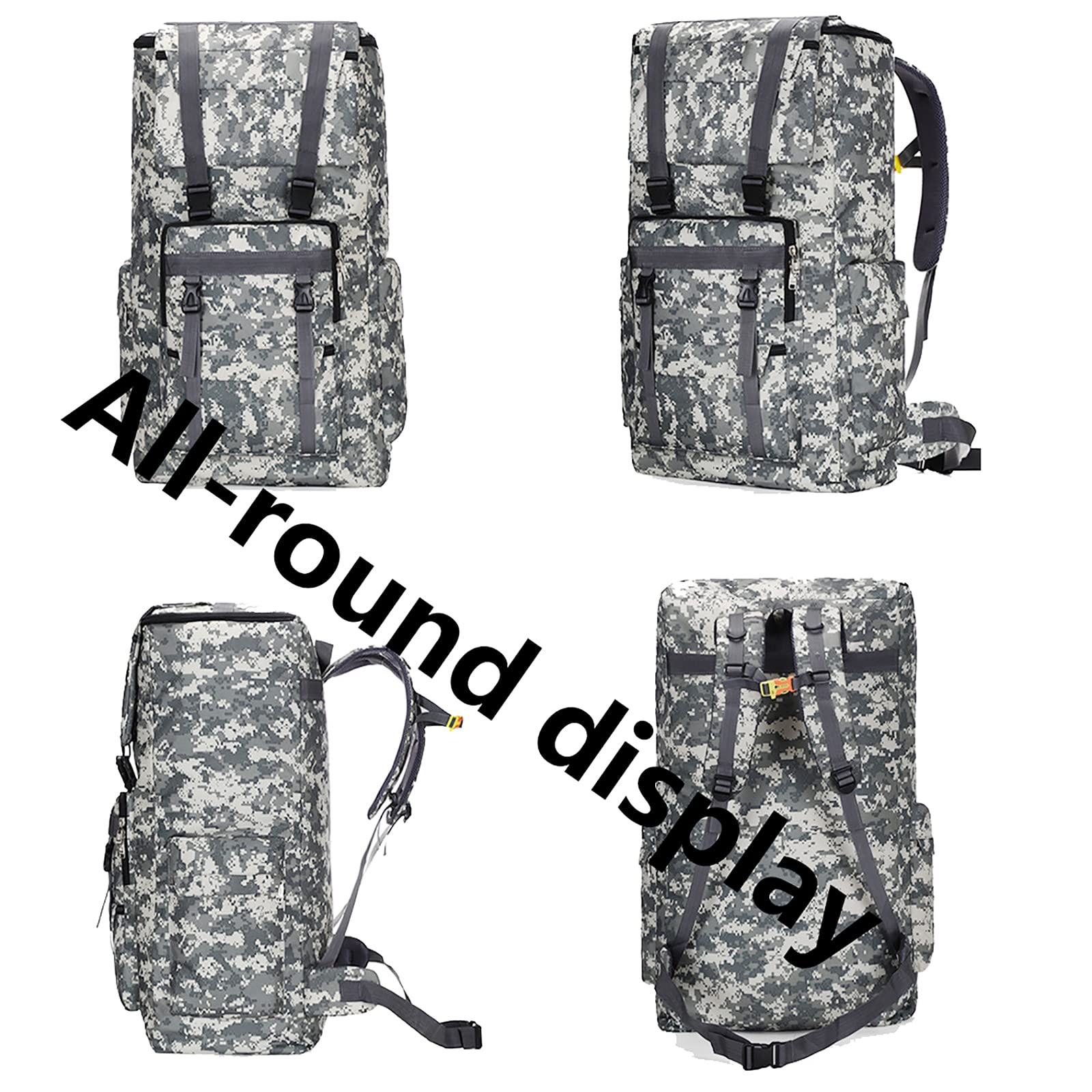 Plecak turystyczny 120 l, wodoodporny plecak turystyczny, lekki, oddychający, outdoorowy, sportowy, trekkingowy, narciarstwo, wspinaczka, kemping, plecak