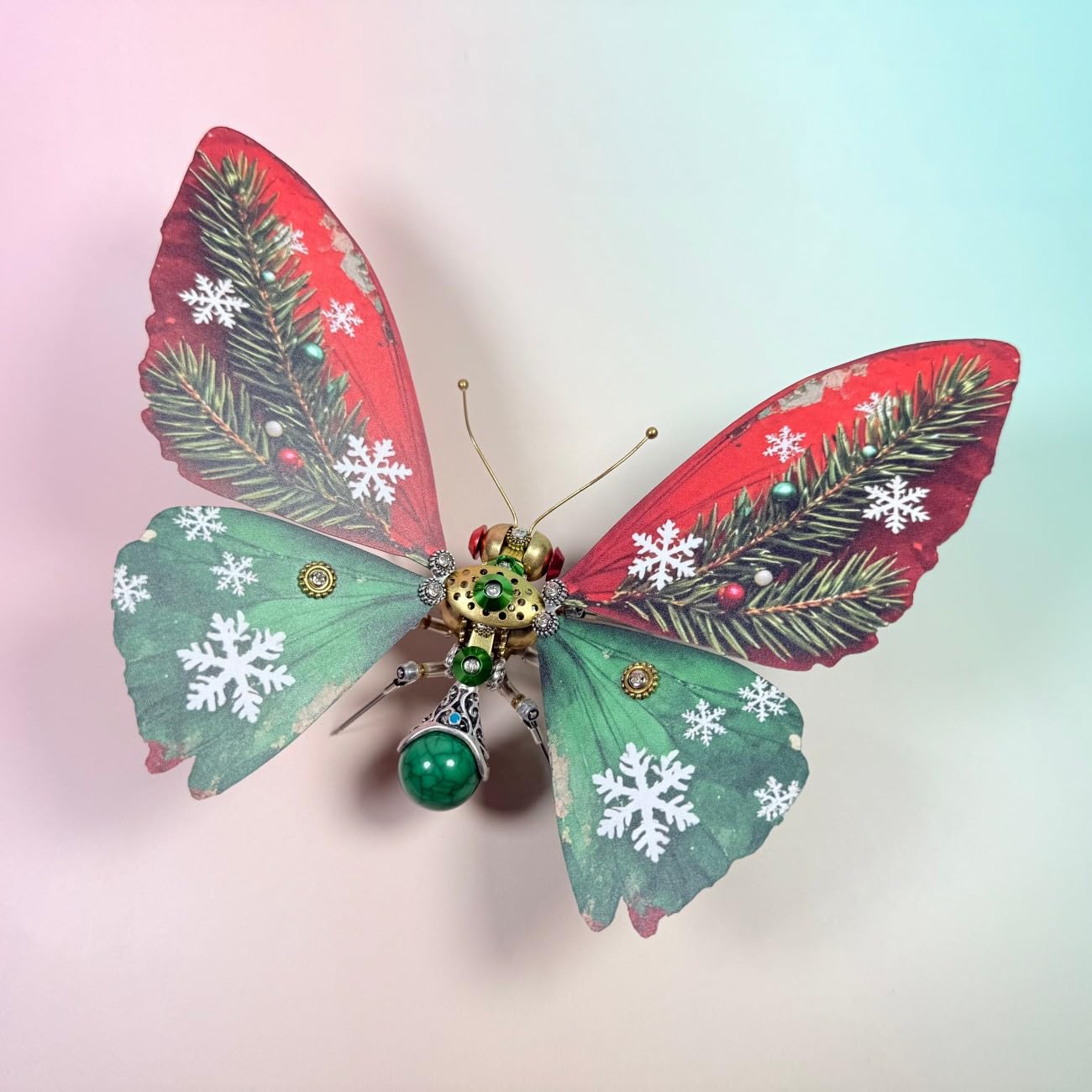 3D Metall Puzzle Retro Schmetterling Modellbausatz, DIY Steampunk Schmetterling Montagemodell Mit Display Ständer, 200+ Teile Sammlermodell Für Weihnachts Erwachsene