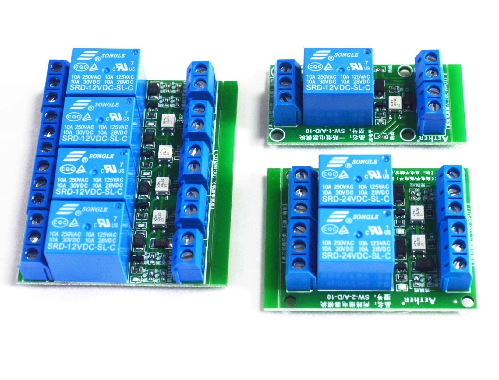 Moduł przekaźnikowy 5 V 12 24 z wyjściem sprzęgu optycznego 1 2 4-kanałowy/drożny przekaźnik Smart Switch Trigger wysoki/niski poziom dla (4 sposoby)