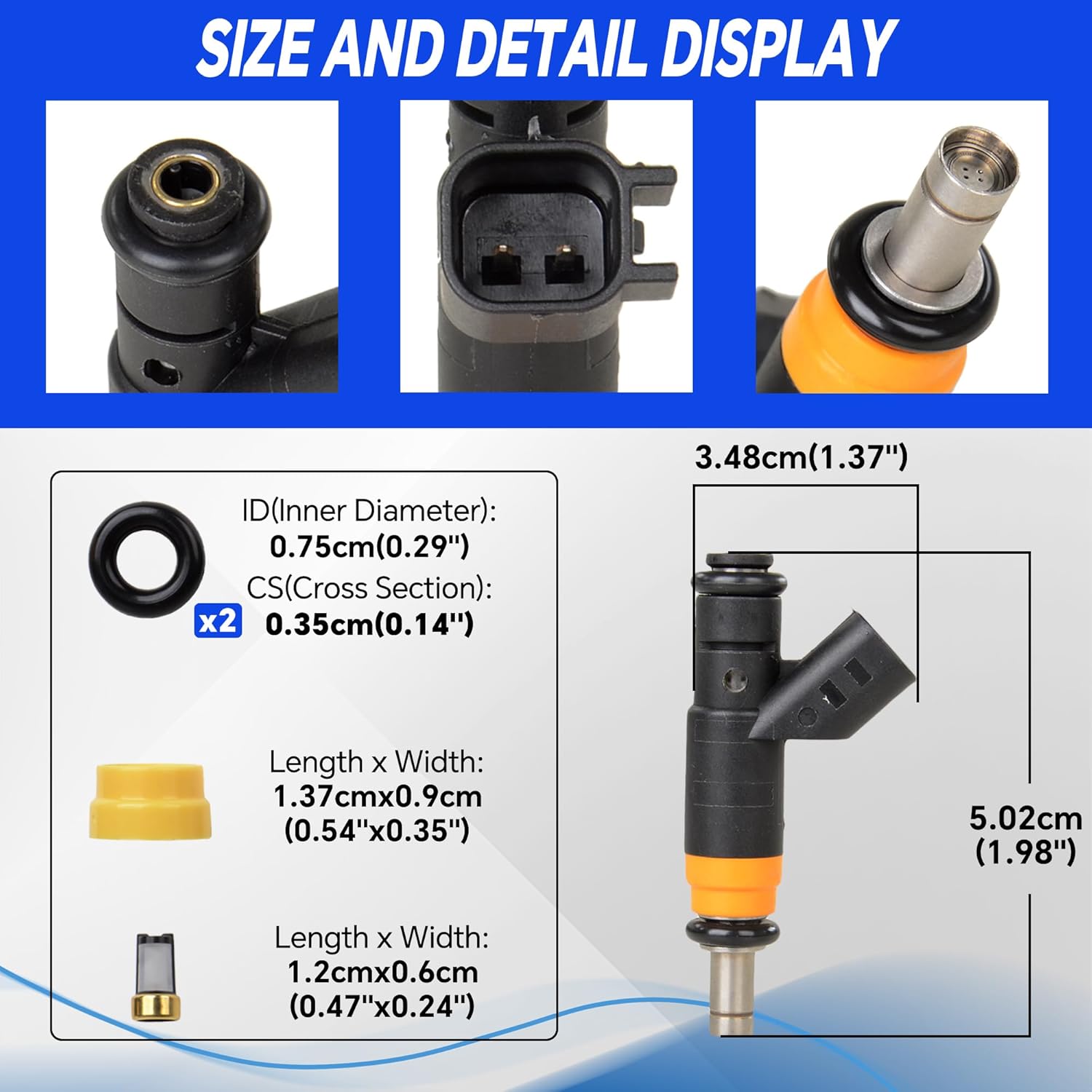 05037479AA 8PCS Fuel Injectors Compatible with Ram 1500/2500/3500 Charger/Durango/Challenger Grand Cherokee/Commander Replace RL037479AA FJ732
