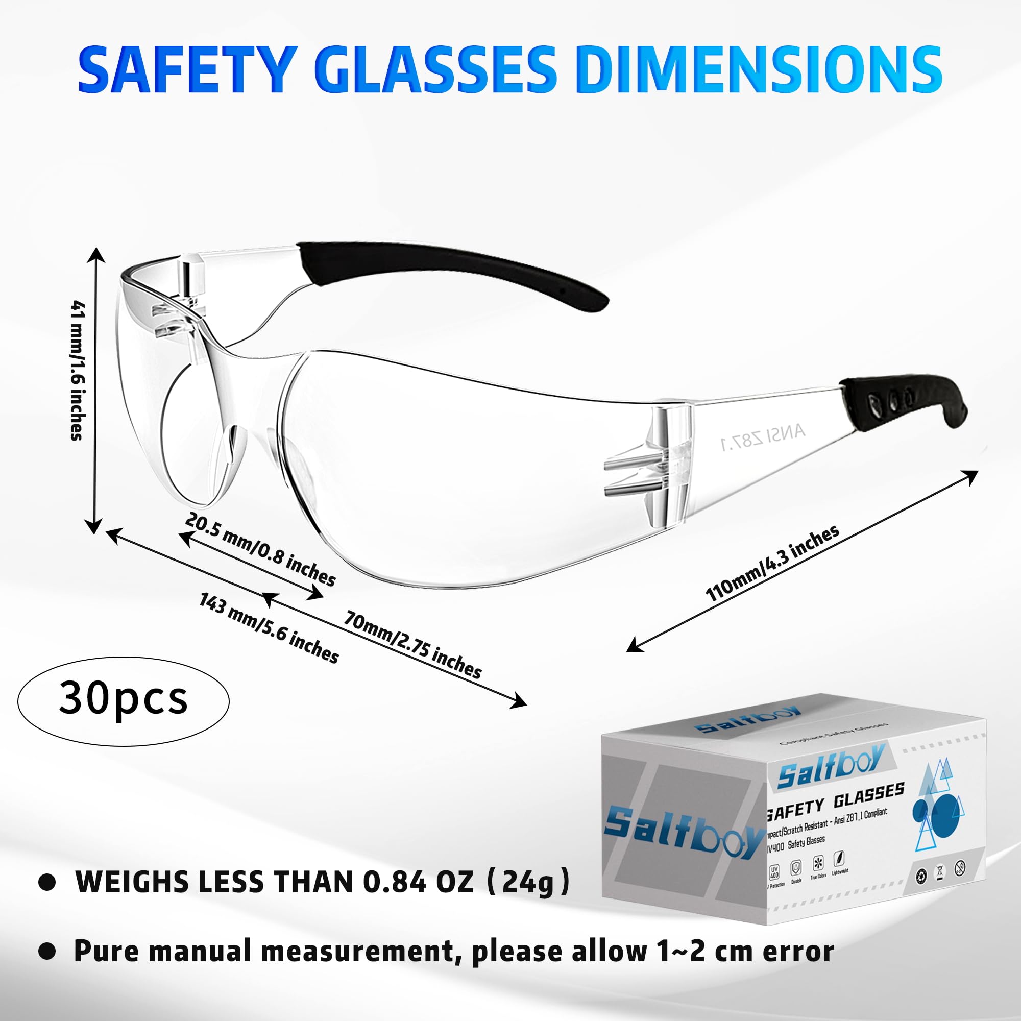 Salfboy Safety Glasses - Bulk ANSI Z87.1 -2 Salfboy Safety Glasses - Bulk ANSI Z87.1 -2
