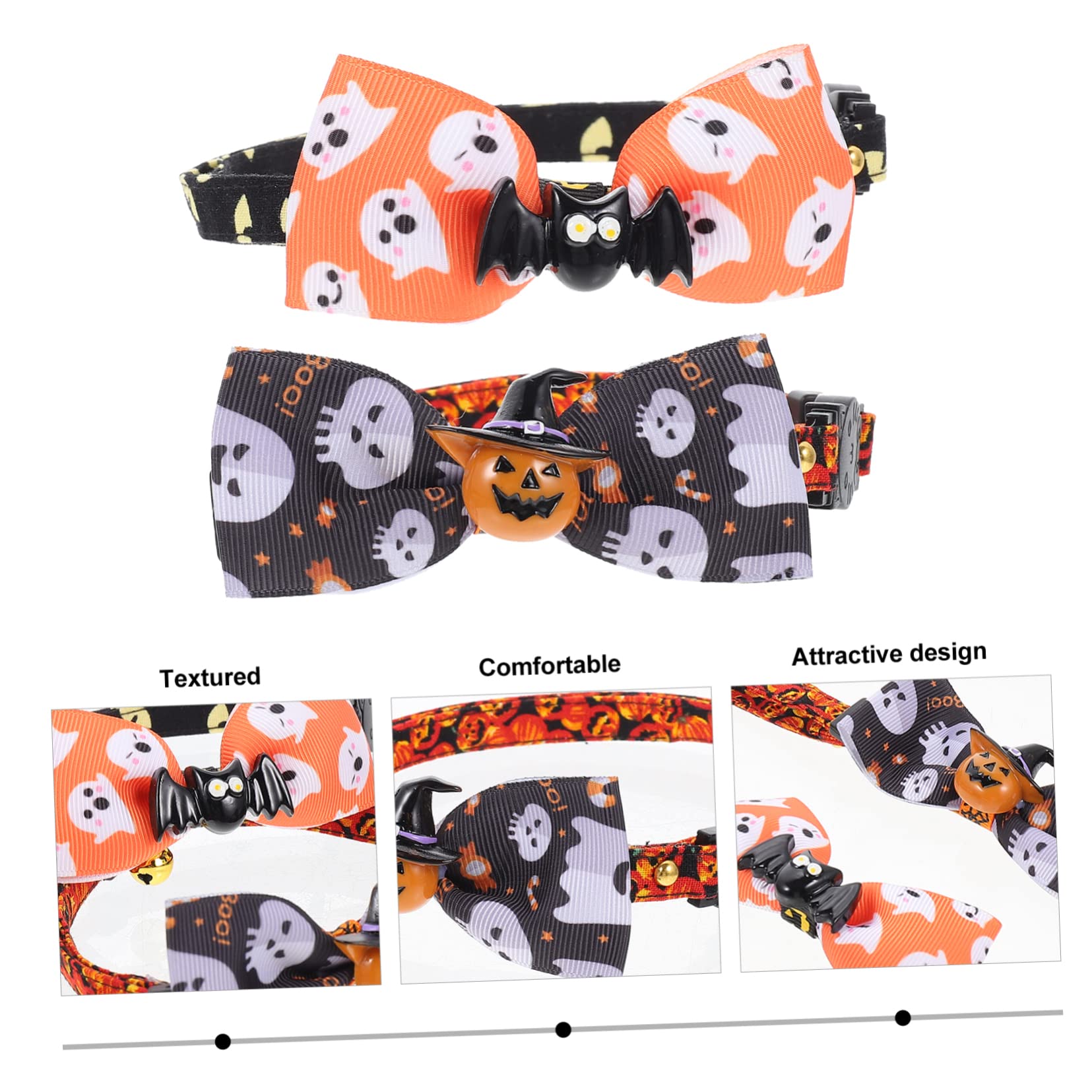 YARNOW 8 Pz Collare per Animali Domestici Catena per Il Collo Dell'animale Domestico Morbidi Collari per Gattini Collane per Animali Domestici di Halloween Collare per Gatti Poliestere
