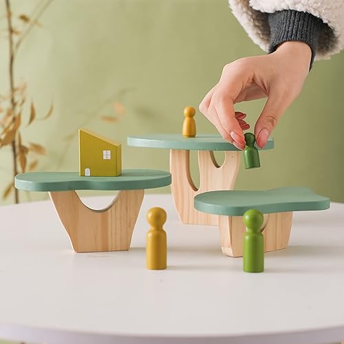 Miniatura 5 de Paquete de 15 juguetes de madera para niños pequeños, juguetes sensoriales de madera apilables para niños pequeños, juguetes sensoriales para niños,