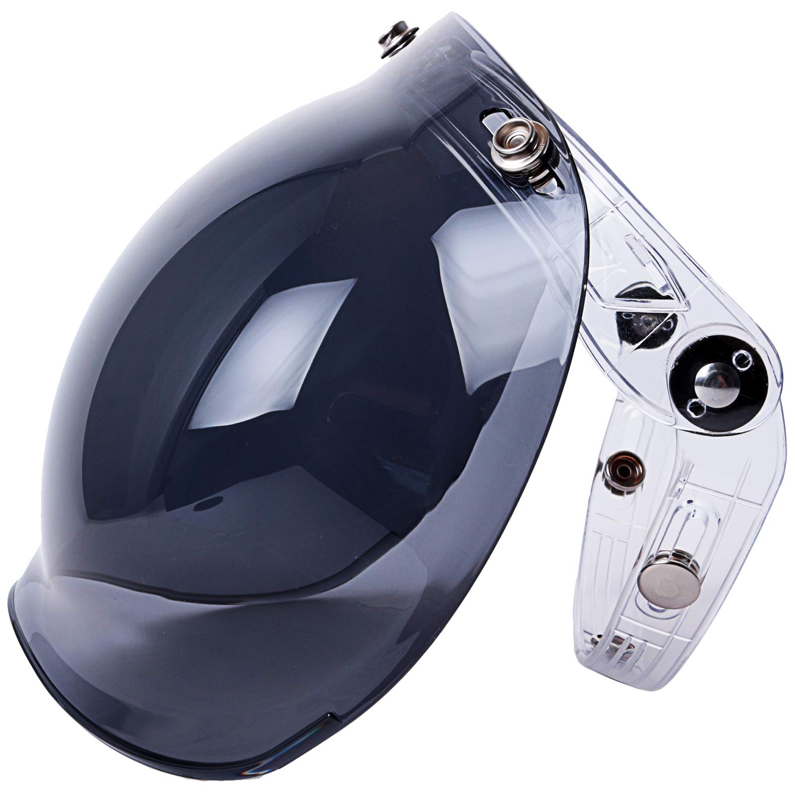 Chern Yueh Bubble Shield with Flip Adapter for 3-Snap Open Face Helmets Flip Up Down