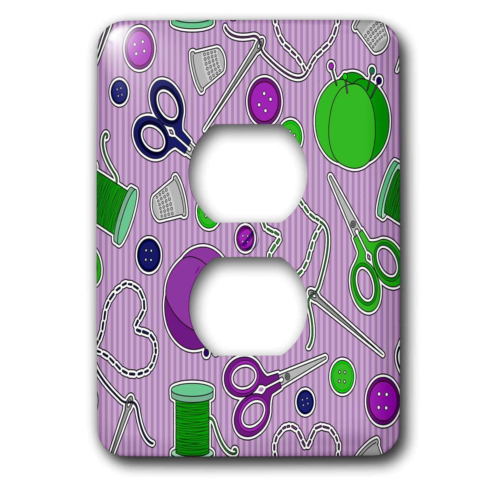 Housse pour interrupteur violet 3dRose lsp_175384_6 plaque de finition murale design