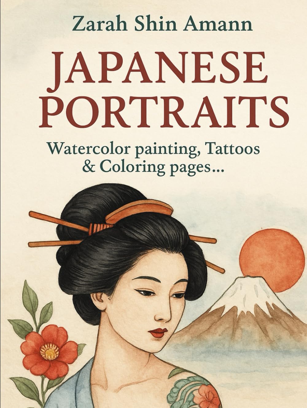 Livre de portraits japonais aquarelle et tatouage, le cadeau idéal pour artistes passionnés