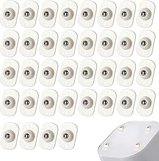 40Pcs Self Adhesive Caster Wheels, Universal Paste Pulley, Stainless Steel Mini Swivel Casters Wheels with 360 Degree Rotation, Paste Type Pulley Ball for Bins Bottom Storage Boxes Furniture Trash Can