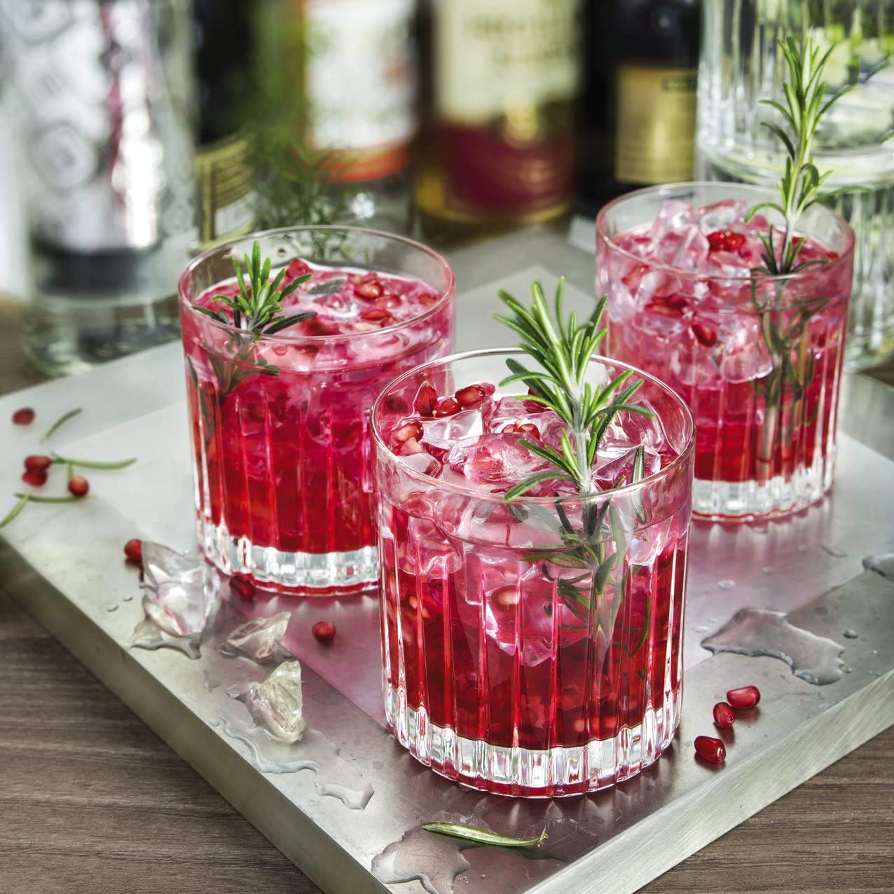 ARUZEN® - Double Old Fashioned Crystal Gl, Set of 6 Whiskey Gl, Perfect for Serving Scotch, Cocktails, or Mixed Drinks.