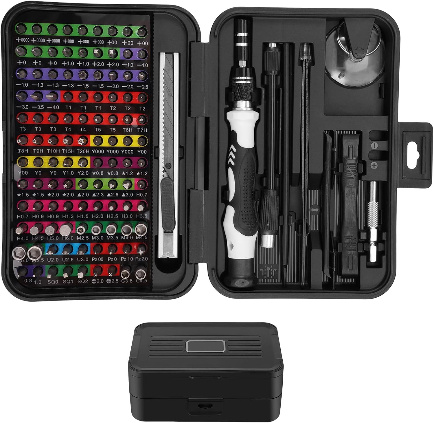 132PCS Precision Screwdriver Tool Set, Mini Screwdriver Kit Include 108 Bits with Color-coded Identification,Micro Magnetic Manual Screw Driver Toolkits with Storage Box for Electronic Delicate Repair