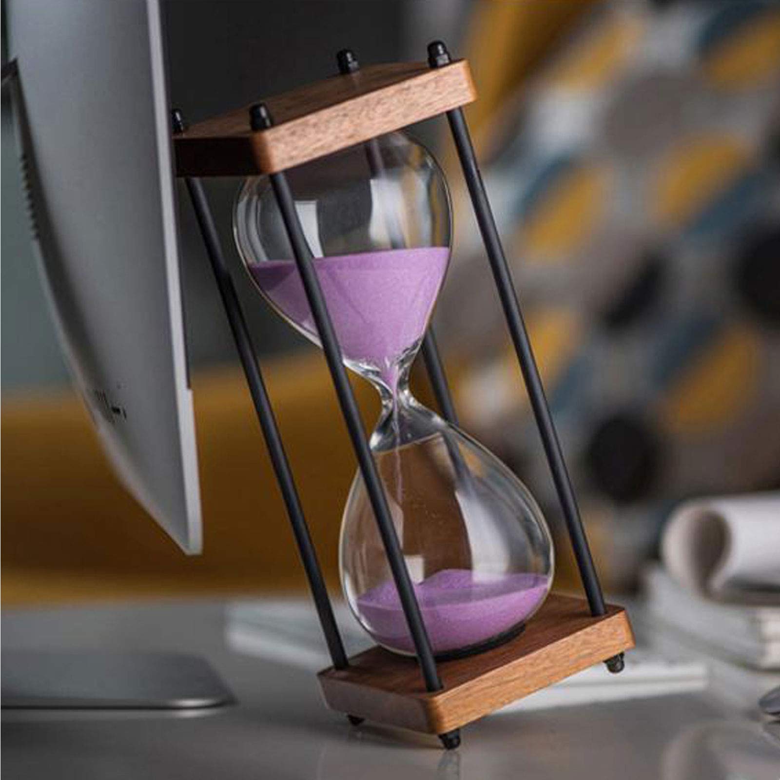 Clessidra clessidra secondi timer orologio sabbia, clessidra timer sabbia 15/30 minuti orologio in vetro clessidra orologio sabbia artigianato decorazione del vetro for la casa studio ufficio regalo c