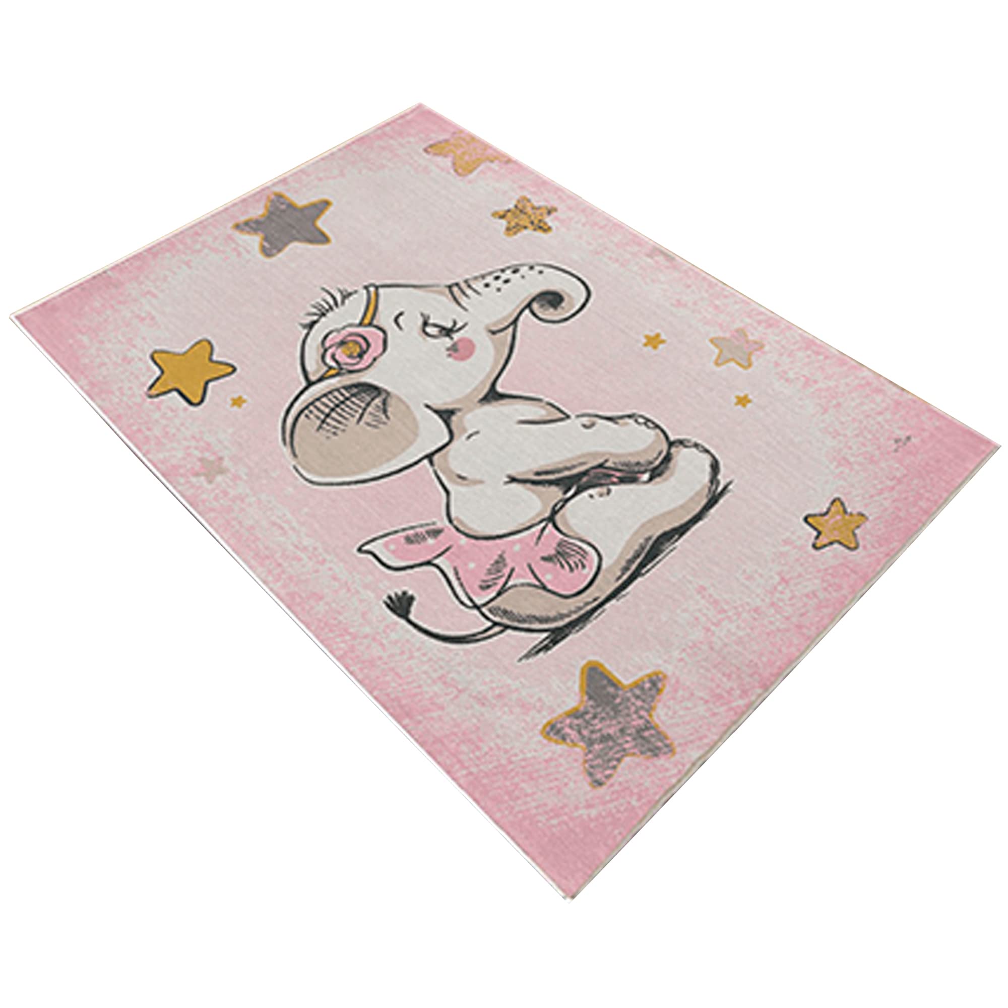 Tapis en polyester estampillé 100 x 150 cm - Tapis de chambre doux et résistant