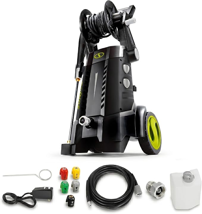 Sun Joe Electric Pressure Power Washer w/ Dual Soap Tanks, 2030 PSI (PWMA Certified), 1.76 GPM, 14.5-Amp Motor - Heavy-Duty Cleaning Machine for