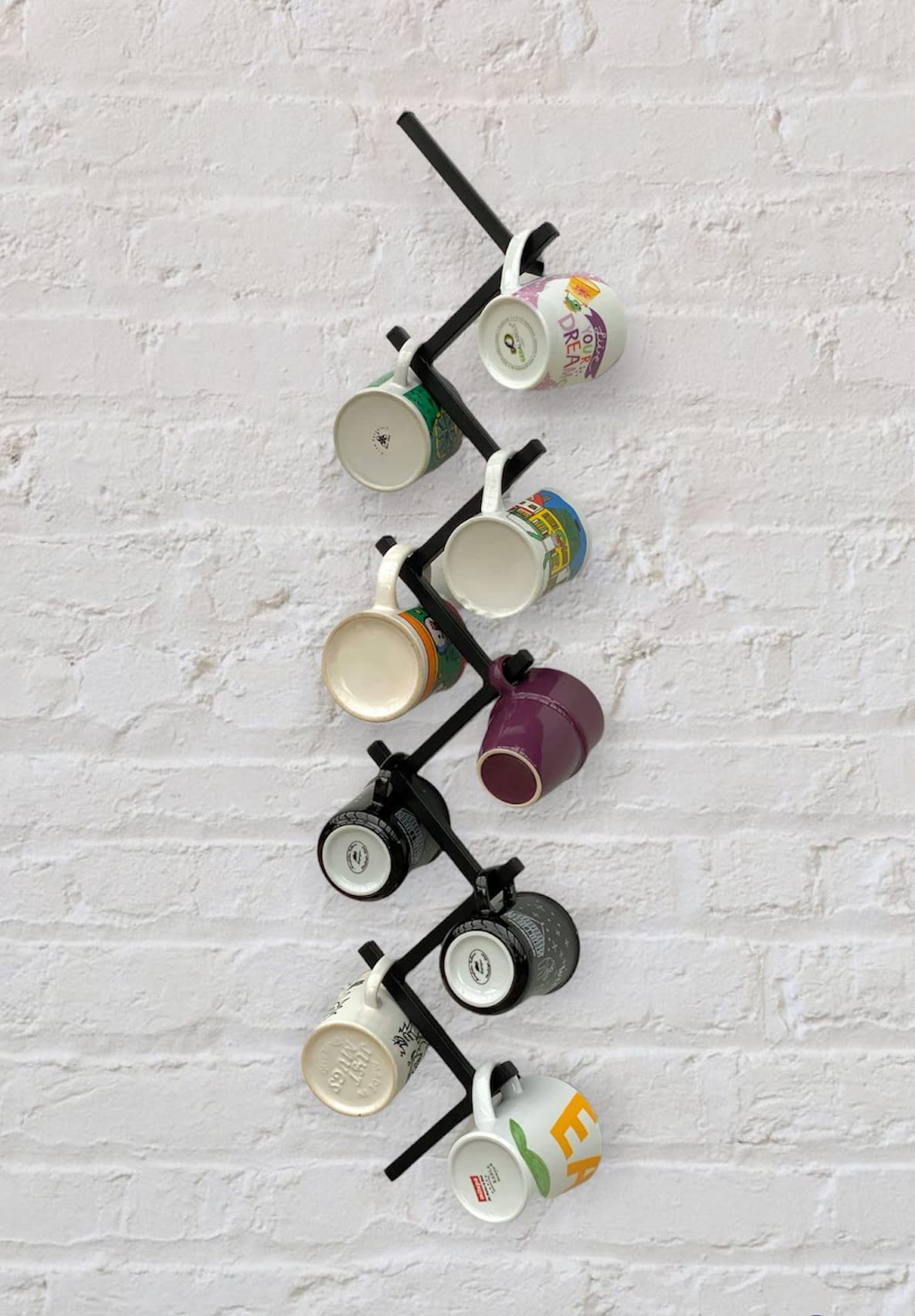 DanDiBo Tassenhouder Wand Metaal Hakenrail met 10 Haken 96280 Zwart 80 cm Tassenhaak Keuken Bekerhouder Tassenstandaard Tassenrek Wandmontage DanDiBo Tassenhouder Wand Metaal Hakenrail met 10 Haken 96280 Zwart 80 cm Tassenhaak Keuken Bekerhouder Tassenstandaard Tassenrek Wandmontage