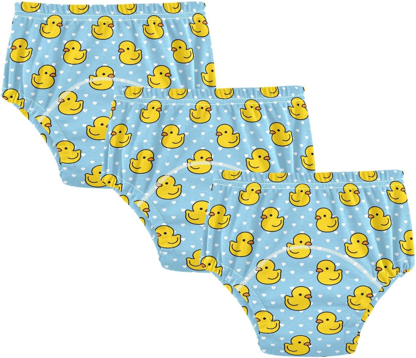 Potty Training Underwear 3 Packs Yellow Rubber Duck Soft Toilet Training Pants for Toddler Girls Boys 2T