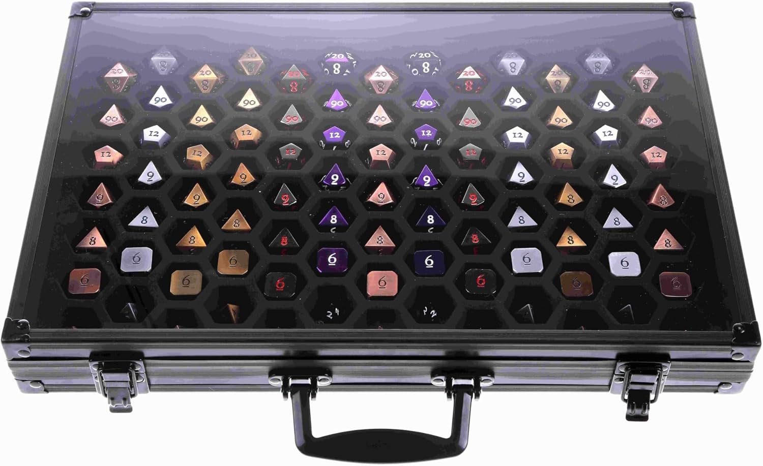 Dice Palace - 2in1 Dice Display & Storage Case Storing Dice Sets & Collections DND Dice Pathfinder Call of Cthulu Metal Stone Resin Dice Bag Box Metal Case